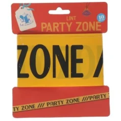 Afzetlint party zone geel/zwart 10m