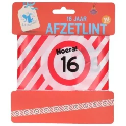 Afzetlint verkeersbord 16 jaar - 10m