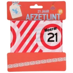 Afzetlint verkeersbord 21 jaar - 10m