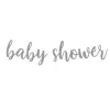 Baby shower letterslinger zilver