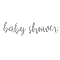 Baby shower letterslinger zilver