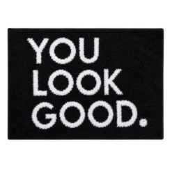 Badmat 'you look good' zwart