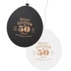 Ballonnen Abraham 50 jaar zwart/wit - 8 stuks