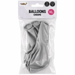 Ballonnen Chrome - Zilver - 45cm - 3 stuks