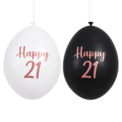 Ballonnen Happy 21 metallic - 30cm