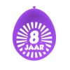 Ballonnen 8 jaar meerkleurig 30 cm - 10 stuks