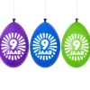 Ballonnen 9 jaar multikleur 30 cm - 10 stuks