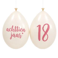 Ballonnen 18 jaar roségoud - 10 stuks