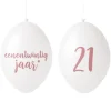 Ballonnen 21 jaar roségoud - 10 stuks