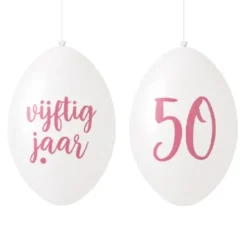 Ballonnen 50 jaar roségoud - 10 stuks