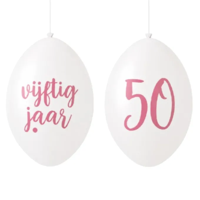 Ballonnen 50 jaar roségoud - 10 stuks
