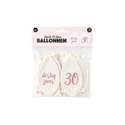 Ballonnen 30 jaar roségoud - 10 stuks