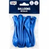 Ballonnen Metallic - Blauw - 30cm - 10 stuks