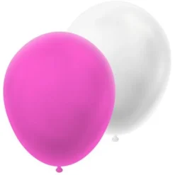 Ballonnen parelmoer wit/roze 30cm - 20 stuks