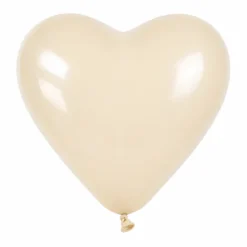 Ballonnen Pastel Hart - Wit - 30cm - 4 stuks