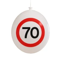 Ballonnen verkeersbord 70 jaar - 10 stuks