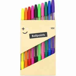 Balpennen gekleurd 10 stuks
