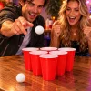 Beer Pong set - 6 bekers - rood - 2 ballen