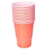Bekers Beer Pong plastic oranje – 12 stuks (455 ml)