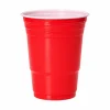 Bekers Beer Pong plastic rood – 12 stuks (455 ml)