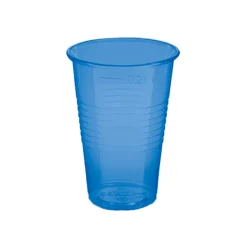 Bekers plastic blauw – 50 stuks (200 ml)
