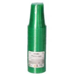 Bekers plastic groen – 50 stuks (200 ml)