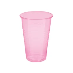 Bekers plastic roze – 50 stuks (200 ml)