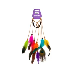 Boho haarband met veren multikleur