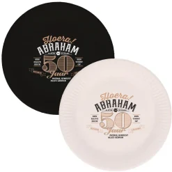 Bordjes Abraham 50 jaar groot 8 stuks