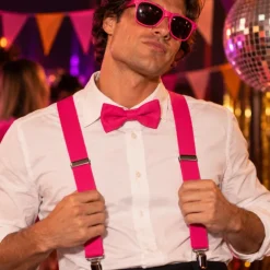Bretels neon roze