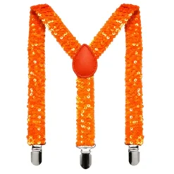 Bretels pailetten oranje
