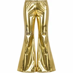 Broek flared goud dames maat L/XL