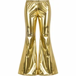 Broek flared goud dames maat S/M