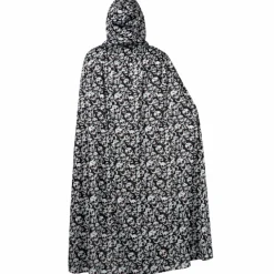 Cape Halloween schedels zwart/wit one size