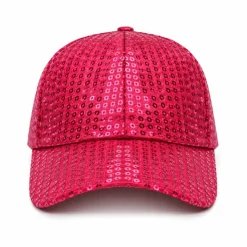 Cap pailletten roze