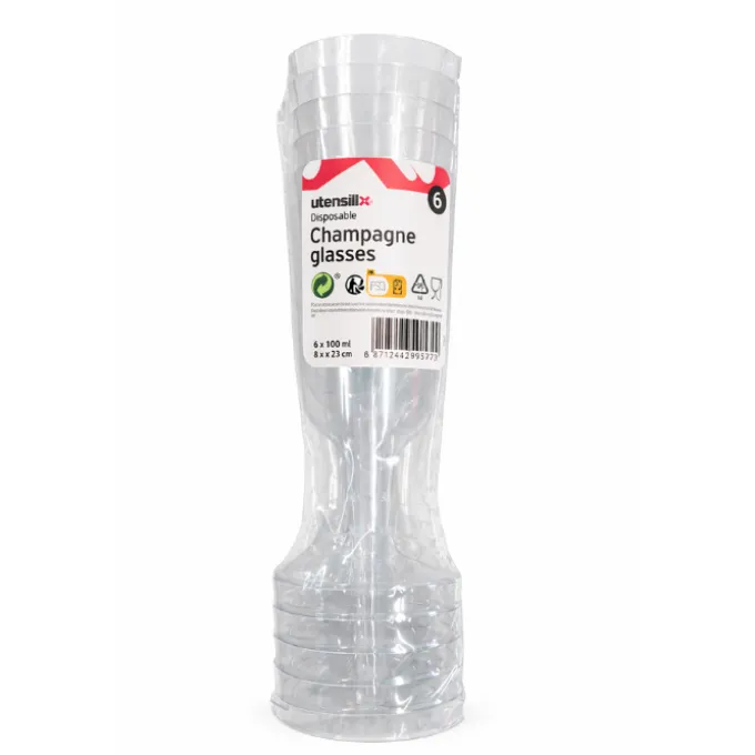 Champagneglazen 150ml 6 st