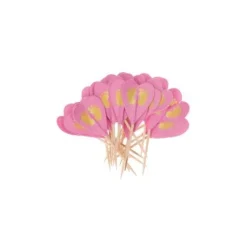 Cocktailprikkers babyshower voetjes roze 25 stuks