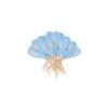 Cocktailprikkers babyshower voetjes blauw 25 stuks