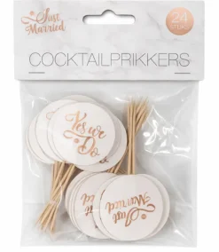 Cocktailprikkers Just Married