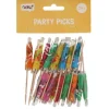 Cocktailprikkers parasols meerkleurig 24 stuks