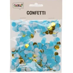 Confetti blauw/goud jongen