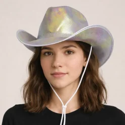 Cowboyhoed holografisch iriserend