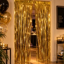 Deurgordijn folie goud 80cm x 180cm