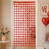 Deurgordijn hartjes folie rood 100 x 185cm