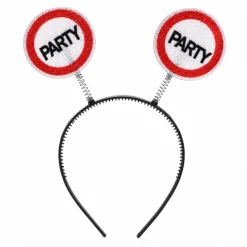 Diadeem Party rood/wit