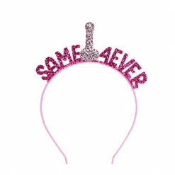 Diadeem Same penis 4 ever glitter roze