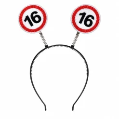 Diadeem verkeersbord 16 jaar