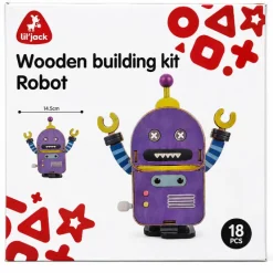 DIY Houten Bouwrobot Paars