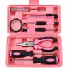 Doe-het-zelfgereedschapssets roze 9 stuks