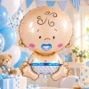 Folieballon baby boy blauw - 63 cm